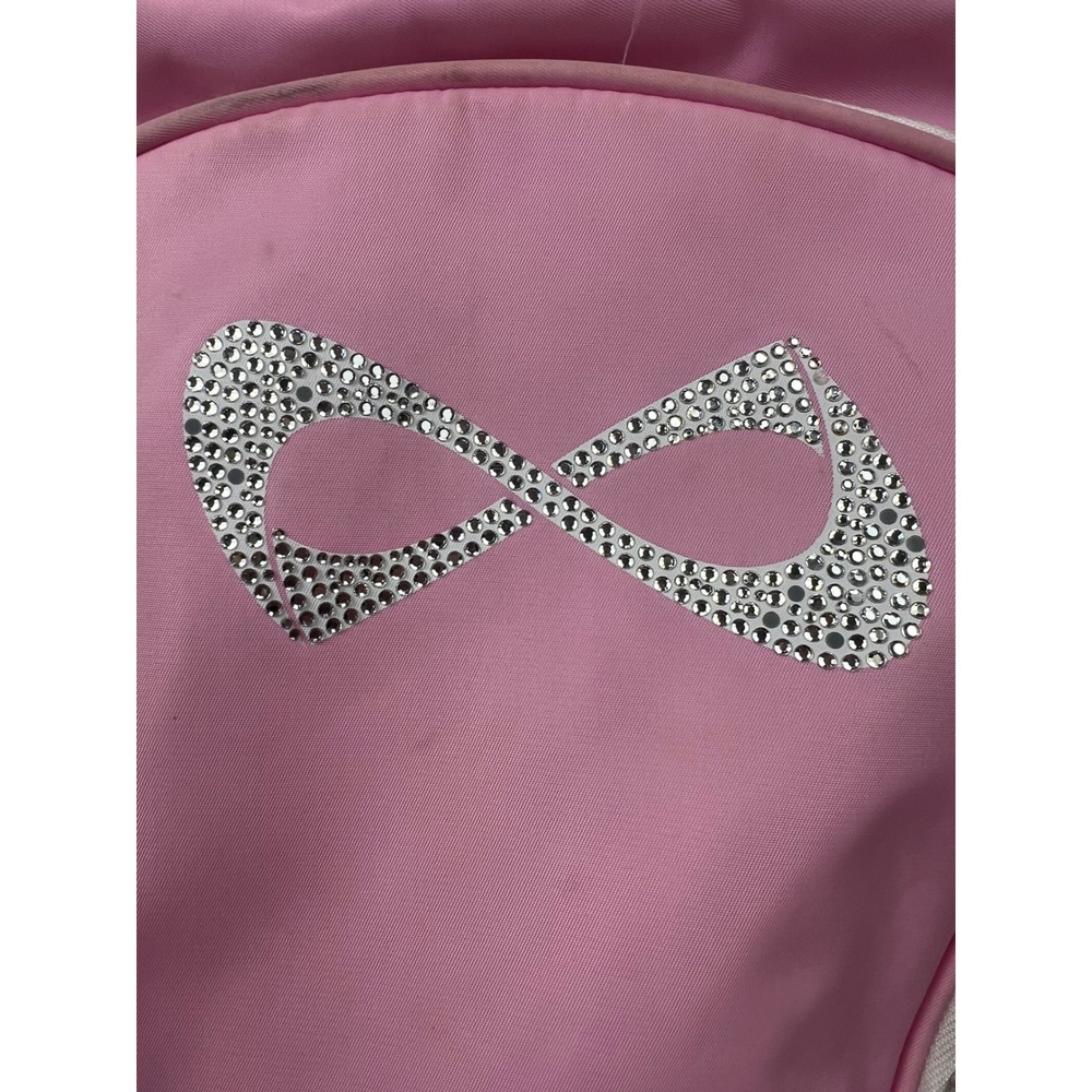 Nfinity Cheer Backpack Pink White Rhinestone Logo with Removable Pouch Kids - Picture 13 of 13